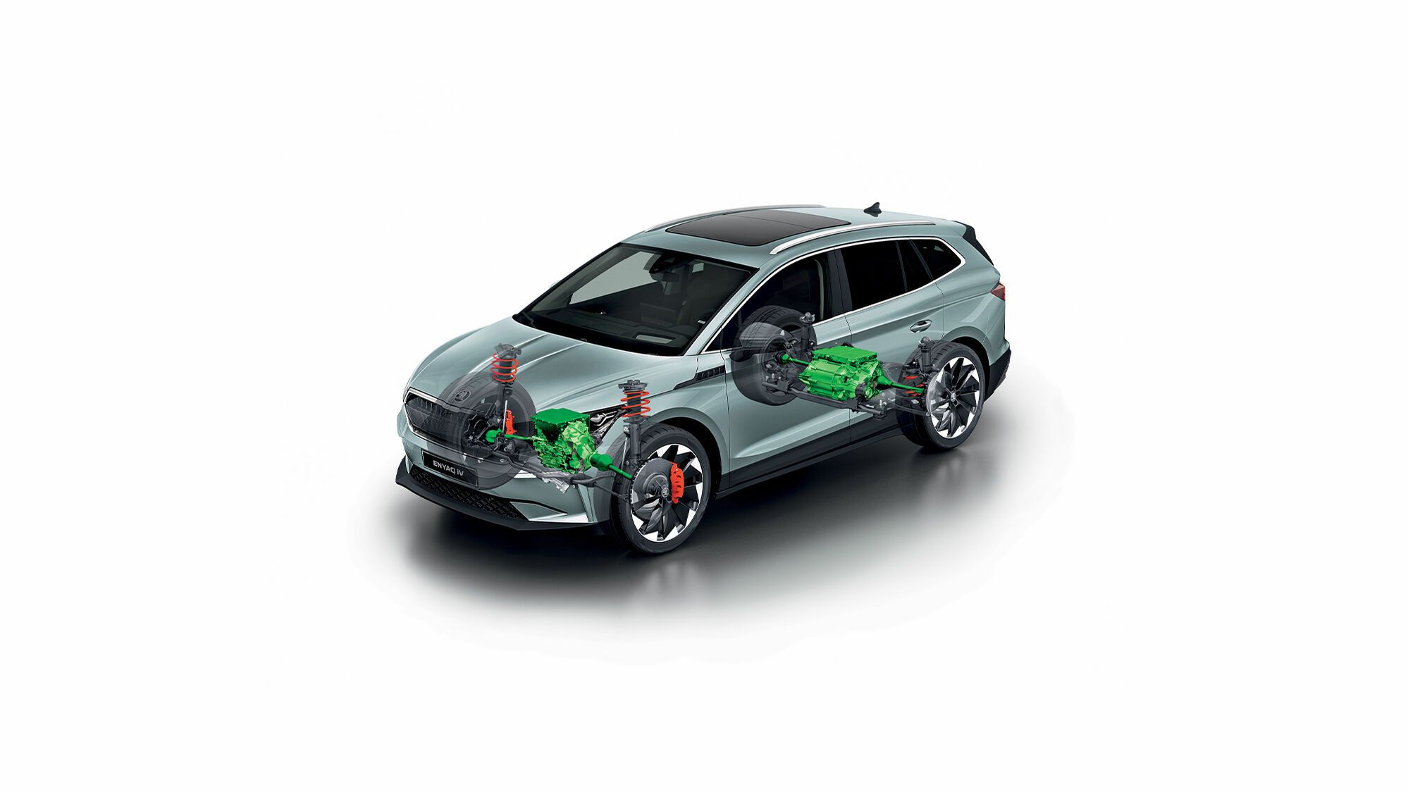 Heckansicht eines silbernen Škoda Kodiaq